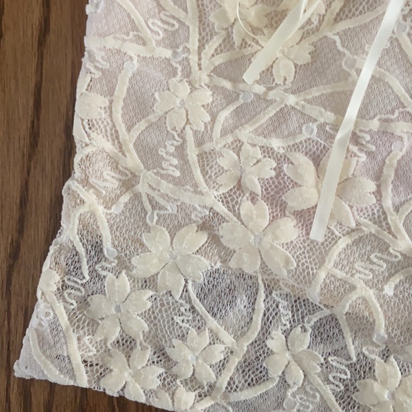 ballet corset apricot lace cami top - Picture 7 of 7